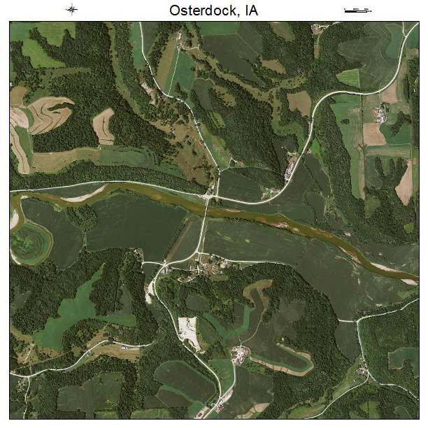 Osterdock, IA air photo map