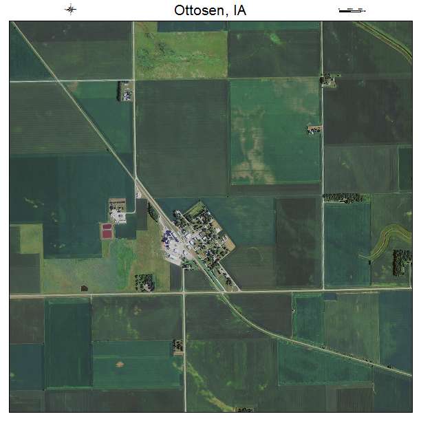 Ottosen, IA air photo map