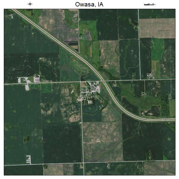 Owasa, IA air photo map