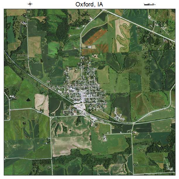 Oxford, IA air photo map