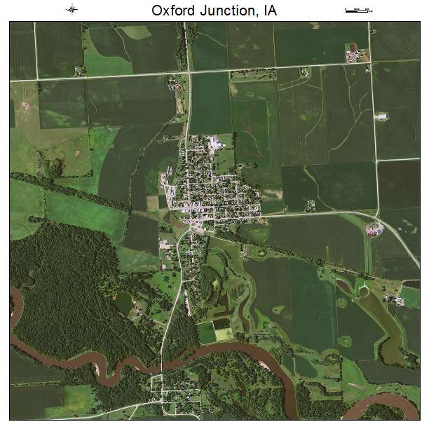 Aerial Photography Map of Oxford Junction, IA Iowa
