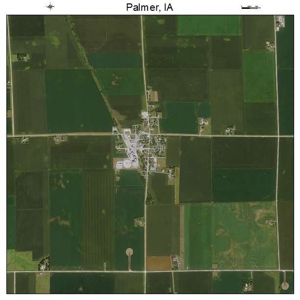 Palmer, IA air photo map