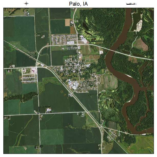 Palo, IA air photo map