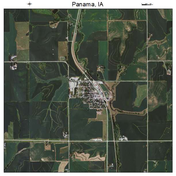 Panama, IA air photo map