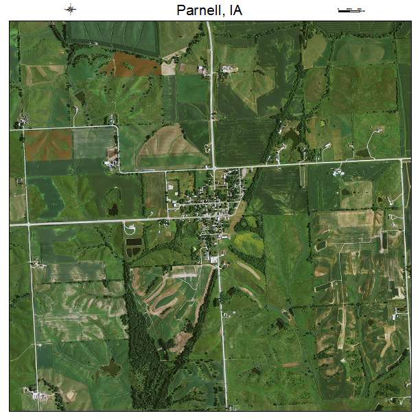 Parnell, IA air photo map
