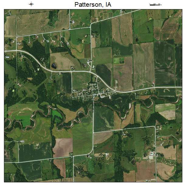 Patterson, IA air photo map