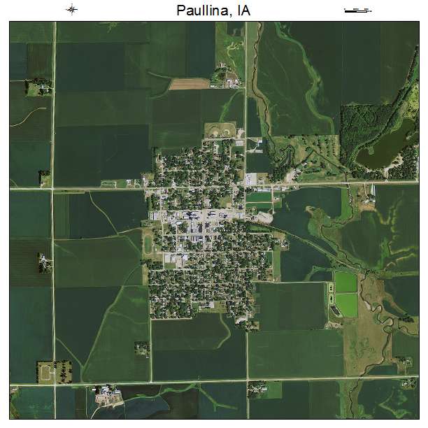 Paullina, IA air photo map