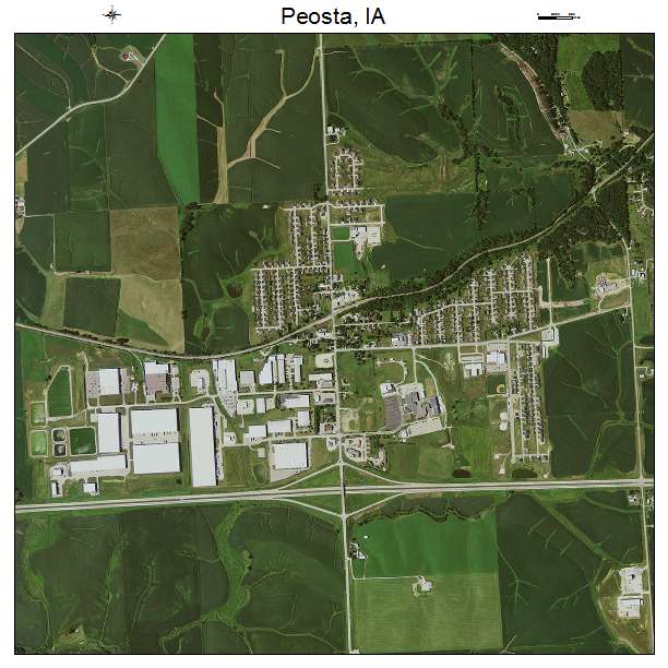 Peosta, IA air photo map