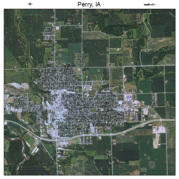 Perry, IA air photo map