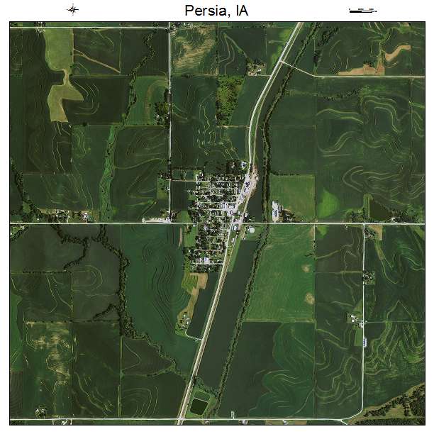 Persia, IA air photo map