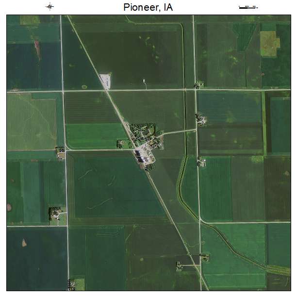Pioneer, IA air photo map