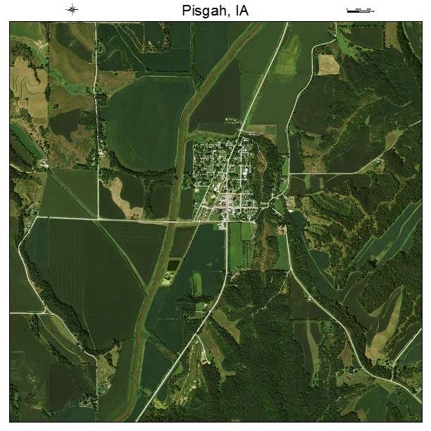 Pisgah, IA air photo map