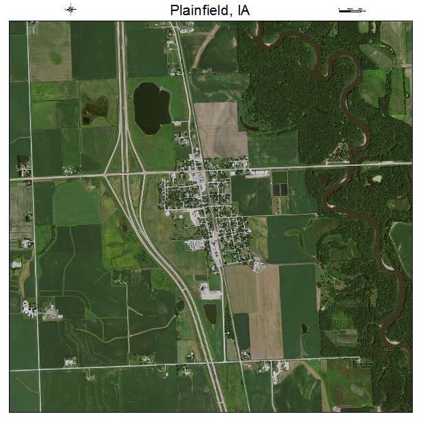 Plainfield, IA air photo map