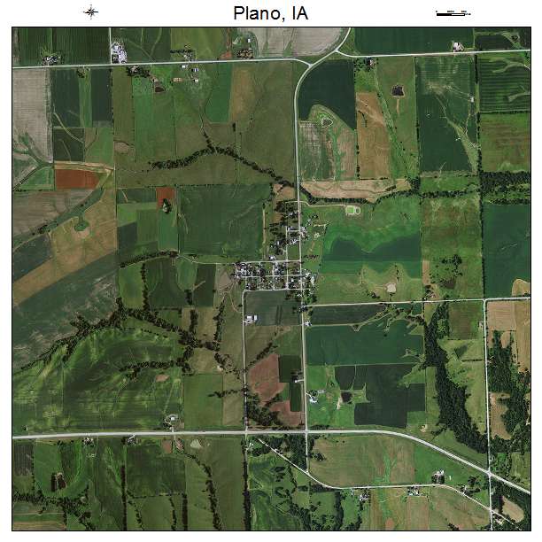 Plano, IA air photo map