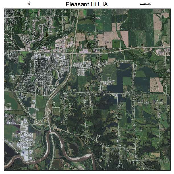 Pleasant Hill, IA air photo map