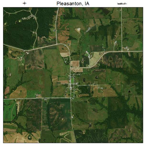 Pleasanton, IA air photo map