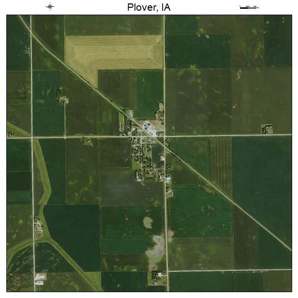 Plover, IA air photo map