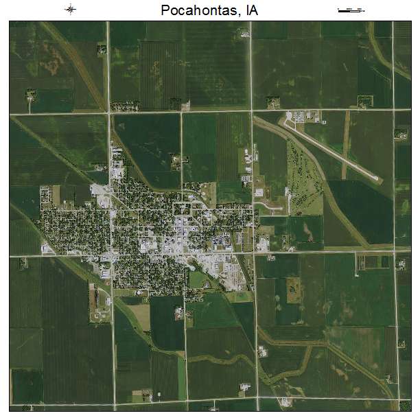 Pocahontas, IA air photo map