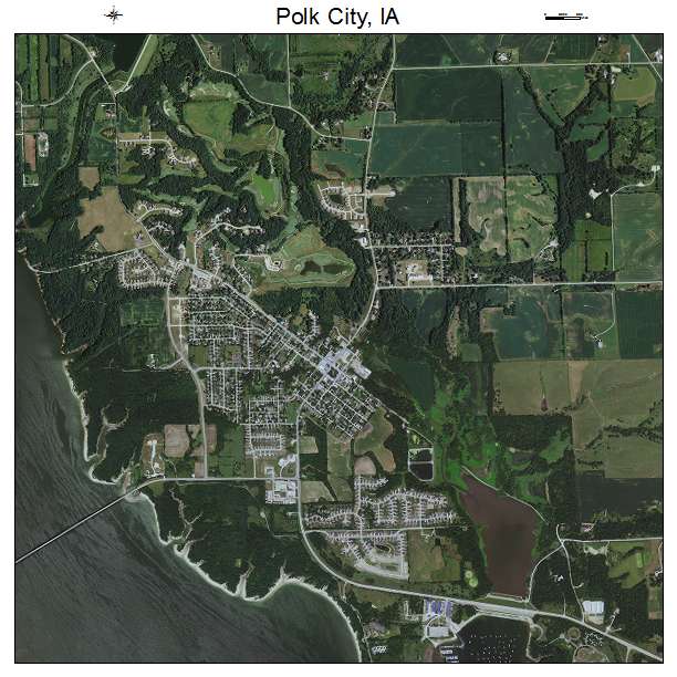 Polk City, IA air photo map