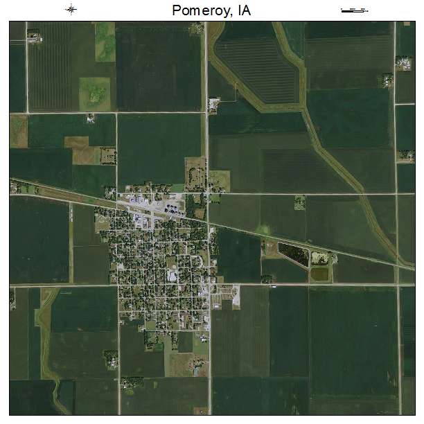 Pomeroy, IA air photo map