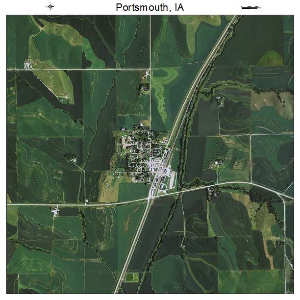 Portsmouth, IA air photo map