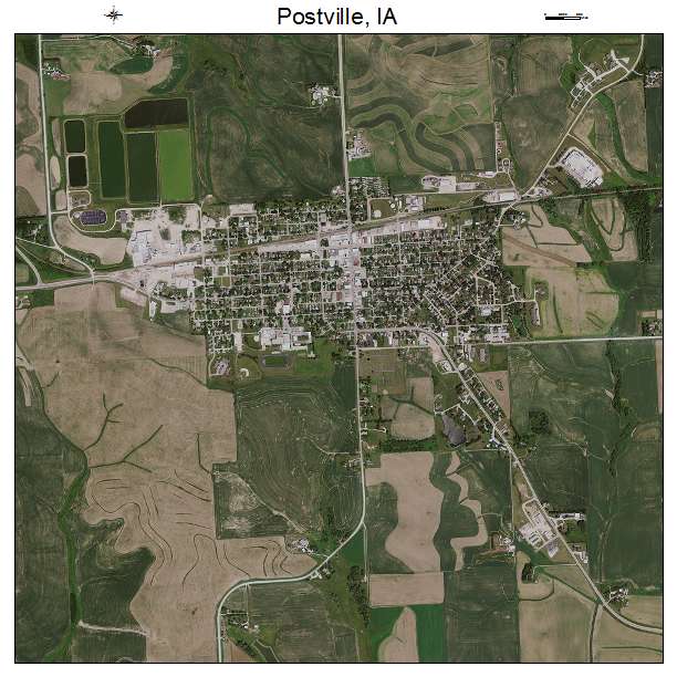 Postville, IA air photo map