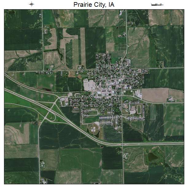 Prairie City, IA air photo map