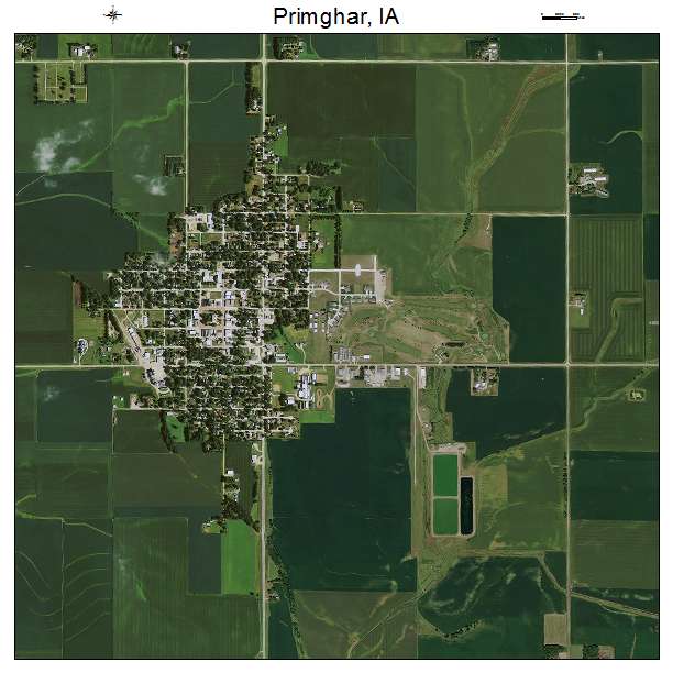 Primghar, IA air photo map