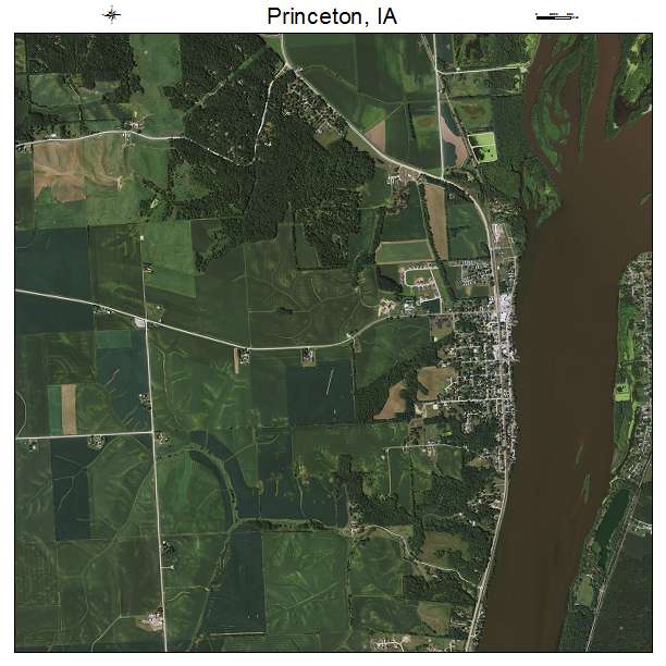 Princeton, IA air photo map