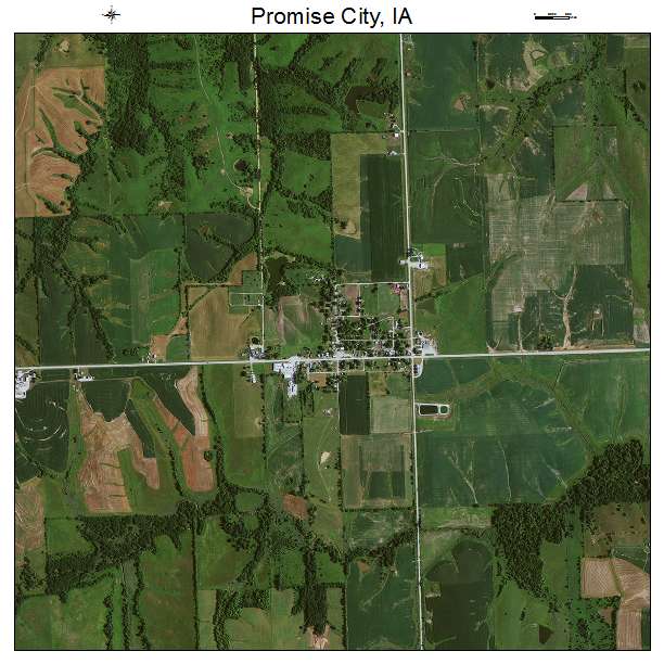 Promise City, IA air photo map