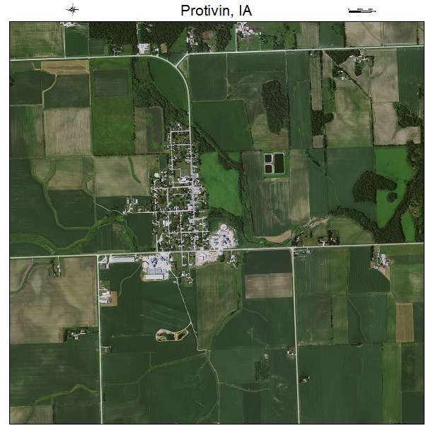 Protivin, IA air photo map