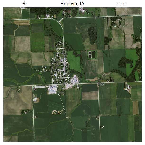 Protivin, IA air photo map