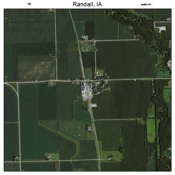 Randall, IA air photo map