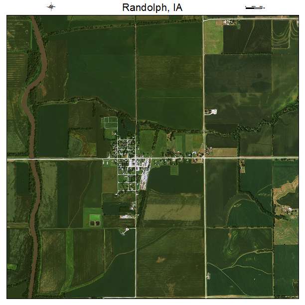 Randolph, IA air photo map