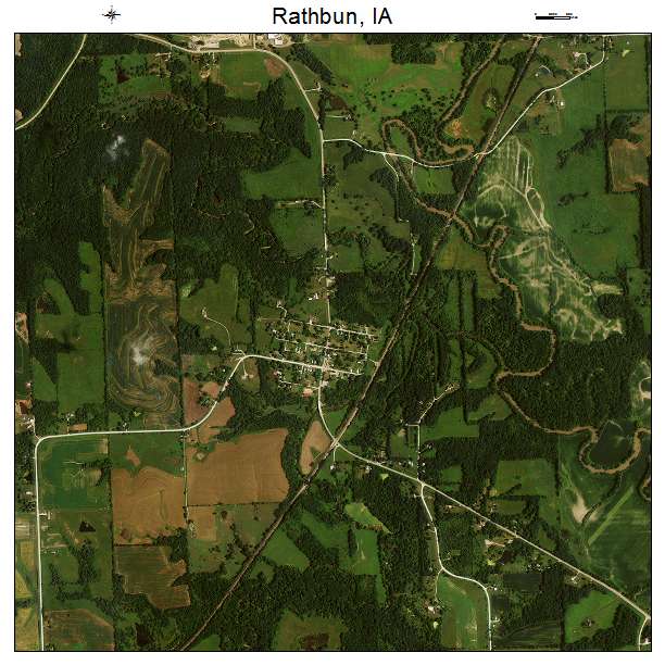 Rathbun, IA air photo map
