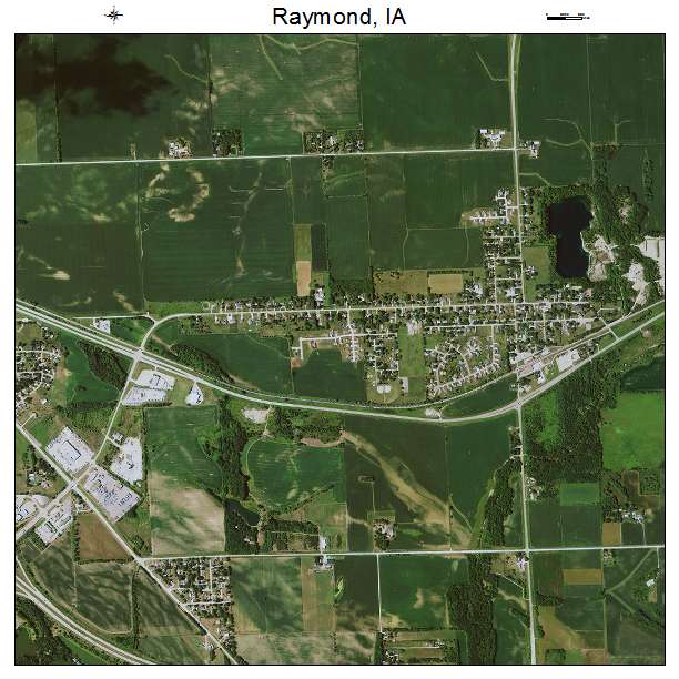 Raymond, IA air photo map