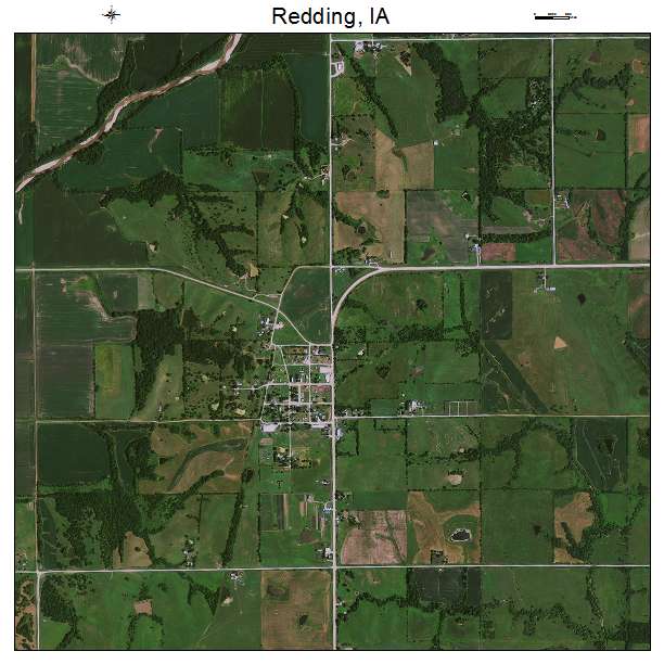 Redding, IA air photo map