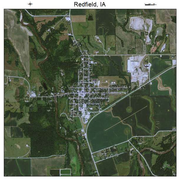 Redfield, IA air photo map