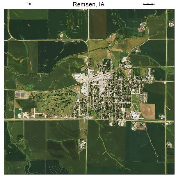 Remsen, IA air photo map