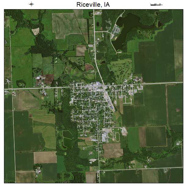 Riceville, IA air photo map
