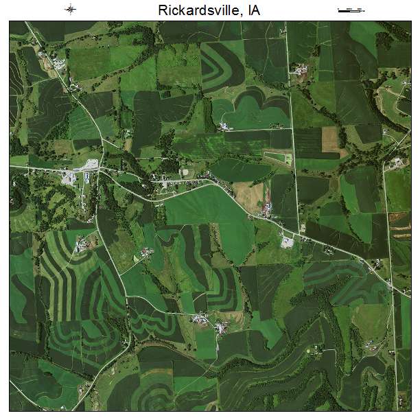 Rickardsville, IA air photo map