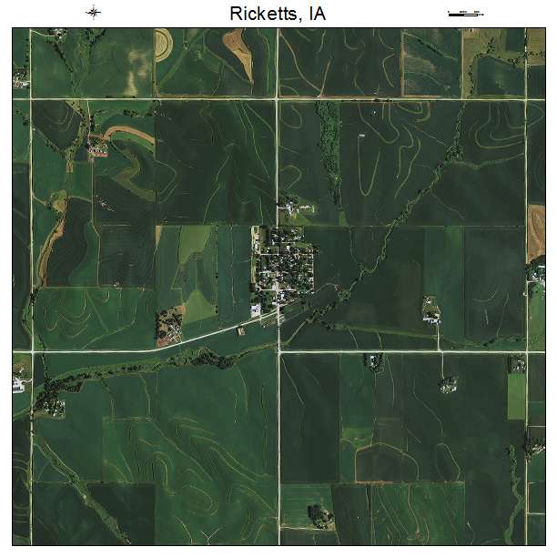 Ricketts, IA air photo map