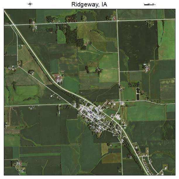 Ridgeway, IA air photo map