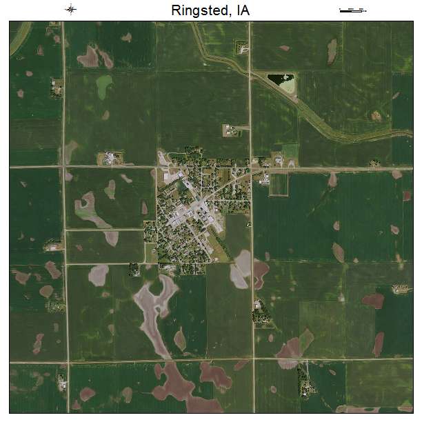 Ringsted, IA air photo map