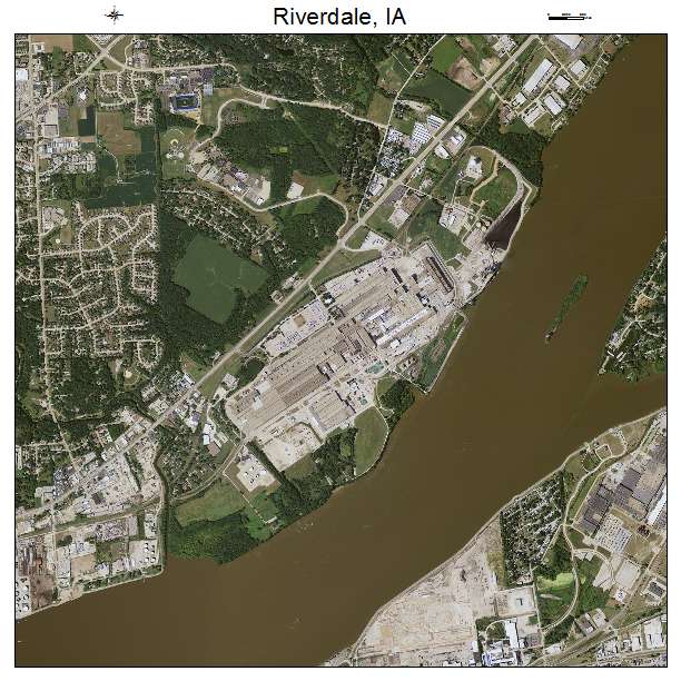 Riverdale, IA air photo map