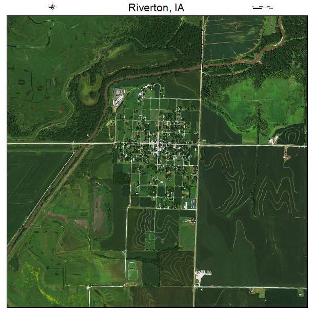 Riverton, IA air photo map