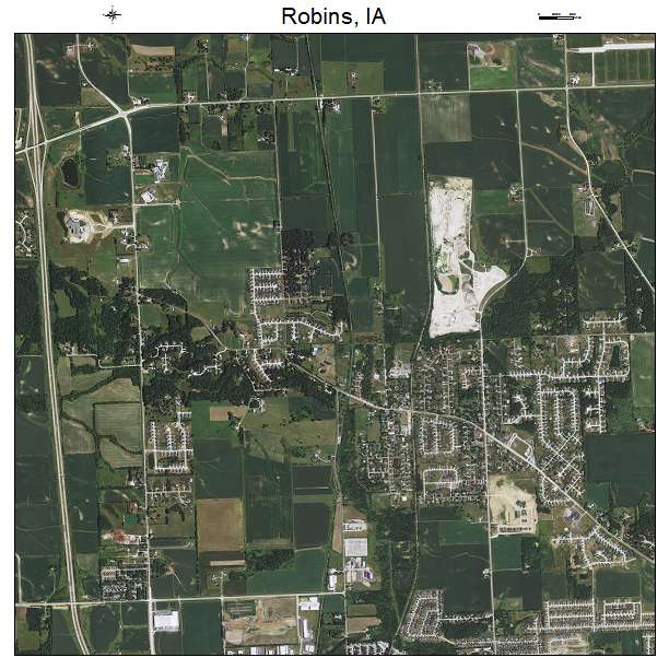 Robins, IA air photo map