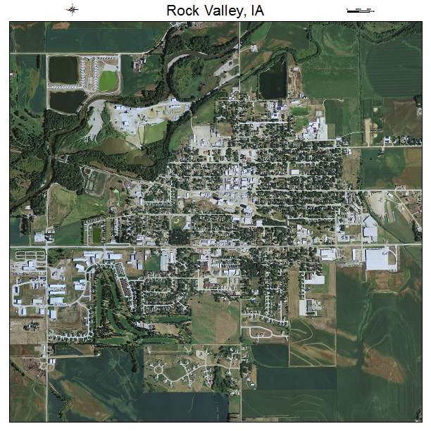 Rock Valley, IA air photo map