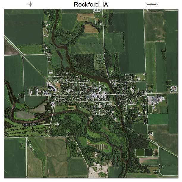 Rockford, IA air photo map