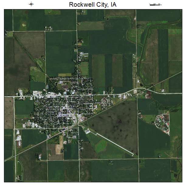 Rockwell City, IA air photo map